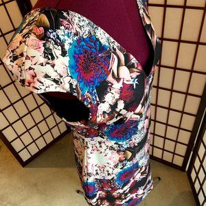 Floral Print Mini Bodycon Dress